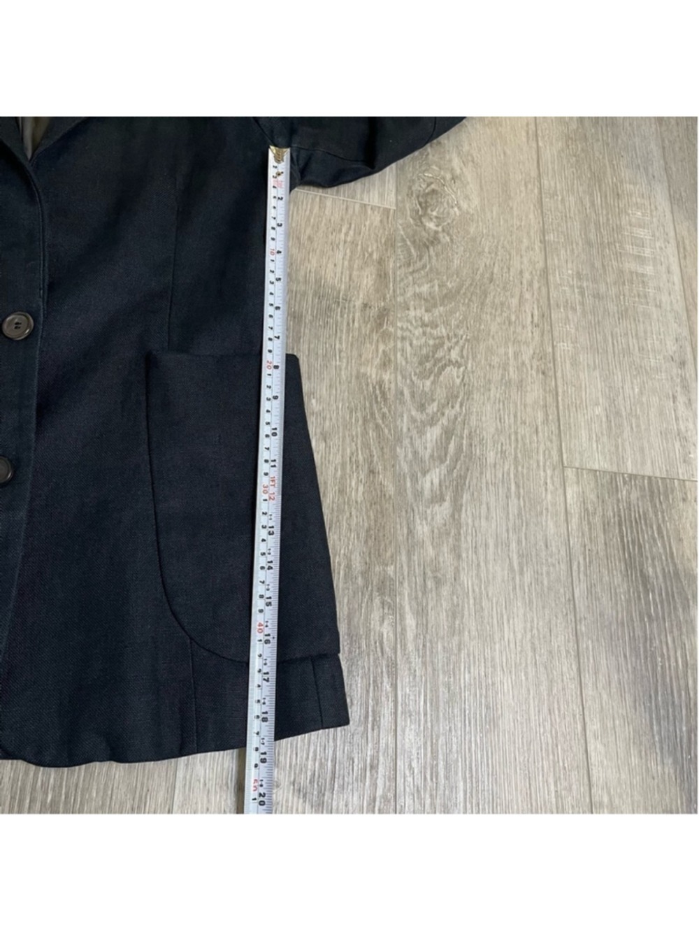ARITZIA Wilfred Linen Blazer, Relaxed Fit, Dark Teal Blue, Size 4 - Picture 14 of 16